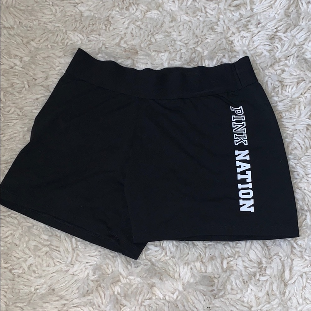 PINK black spandex shorts